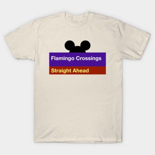 Flamingo Crossings Sign T-Shirt